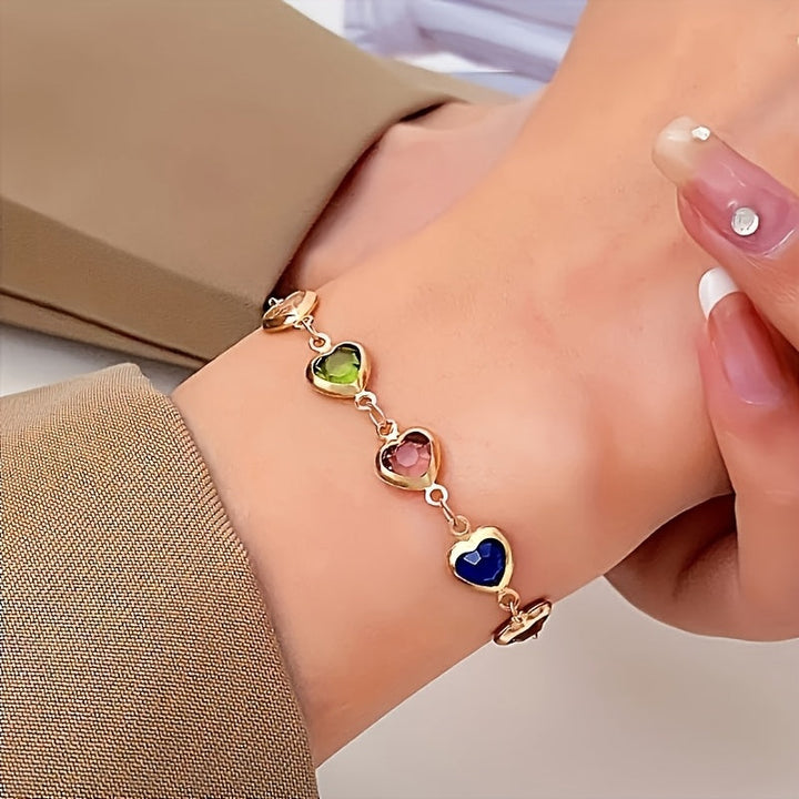 Nordisk hjertearmbånd Elegant armbånd med fargerike hjerter