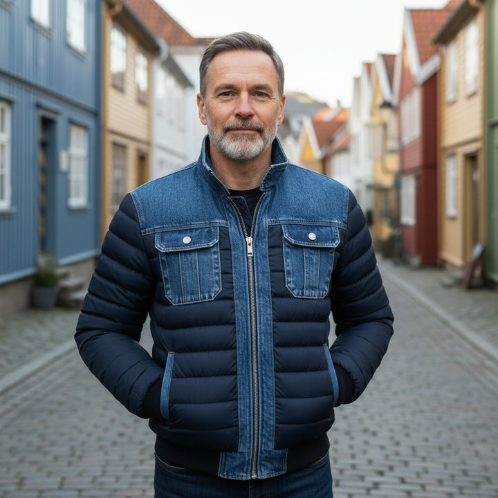 Jori™ | Stilig Polstret Denimjakke