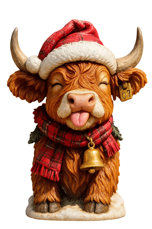🐮 Julekalender med Highlander 2025 🎄✨ – Håndlaget 3D-dukke med Highlander (24 deler)