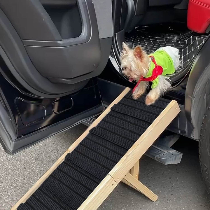 TRYGGSTEG™ - Justerbar sammenleggbar hunde rampe - Komfortabelt trinn for kjæledyret ditt!