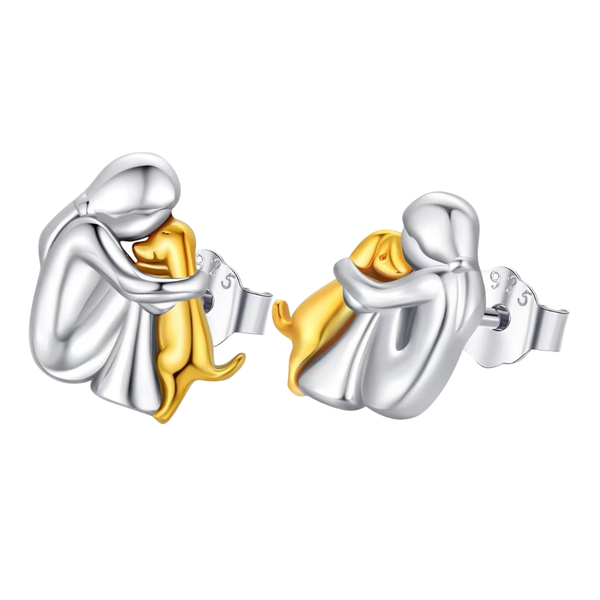 Leila™ | 925 sterling sølv øredobber „Katt-Ikon“
